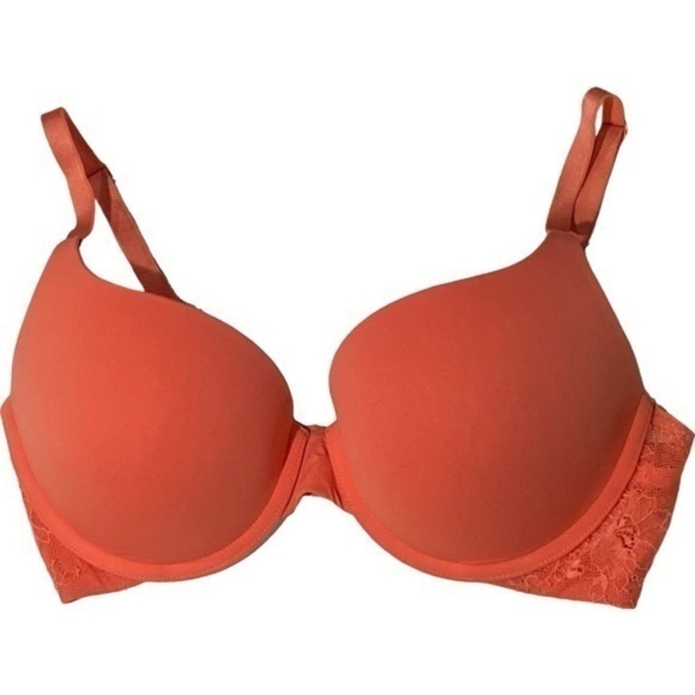 32DD Victoria's Secret T-Shirt Push Up Full Coverage Bra PInk Lace Padded